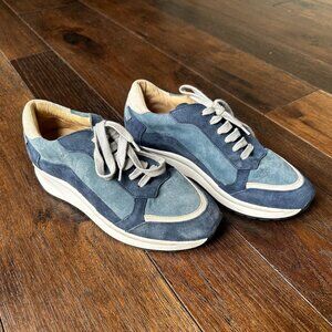 Deabused LAGE Suede Sneakers Style 7714 Blue Women's SZ 38 (EURO)